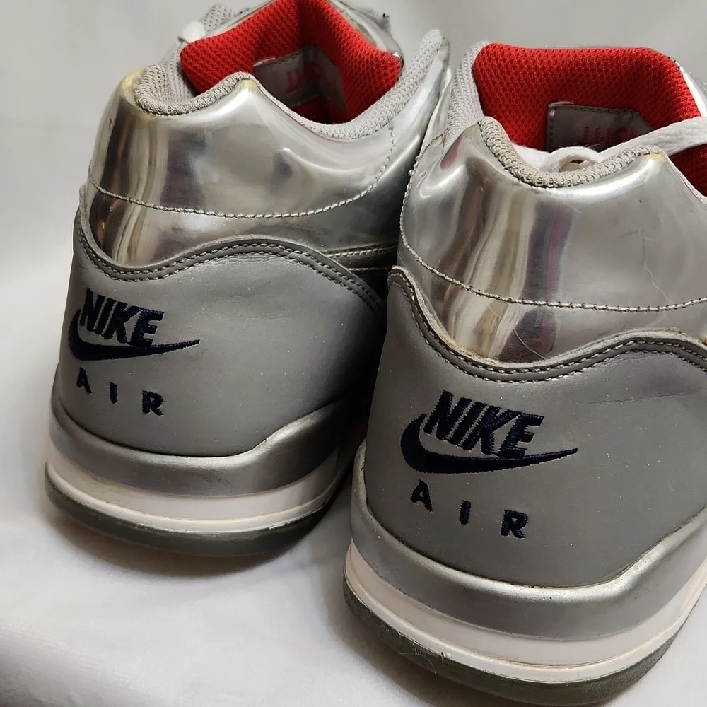 Nike Flight Squad QS Metallic Silver sneakers (mens size 10) - Picture 12 of 16